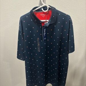 Valentino Dark Blue Polo with Multicolor Accents